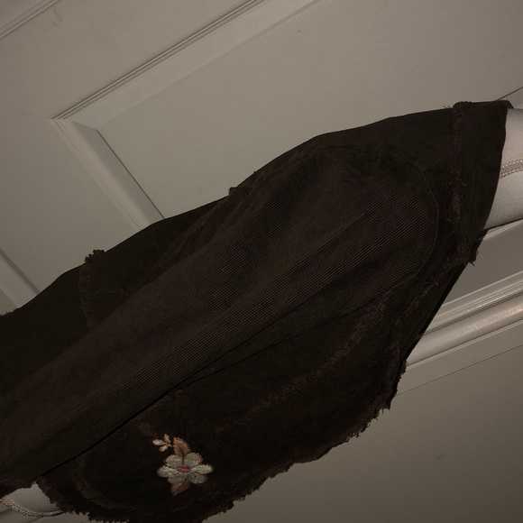 True Grit NWT Brown Embroidered Corduroy Jacket - Picture 4 of 10